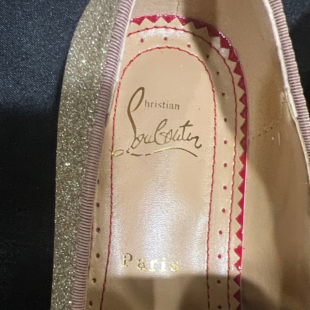 Christian Louboutin Sparkling Loafers - Gold, unisex, BRAND NEW. EU SIZE 38 - Picture 5 of 12